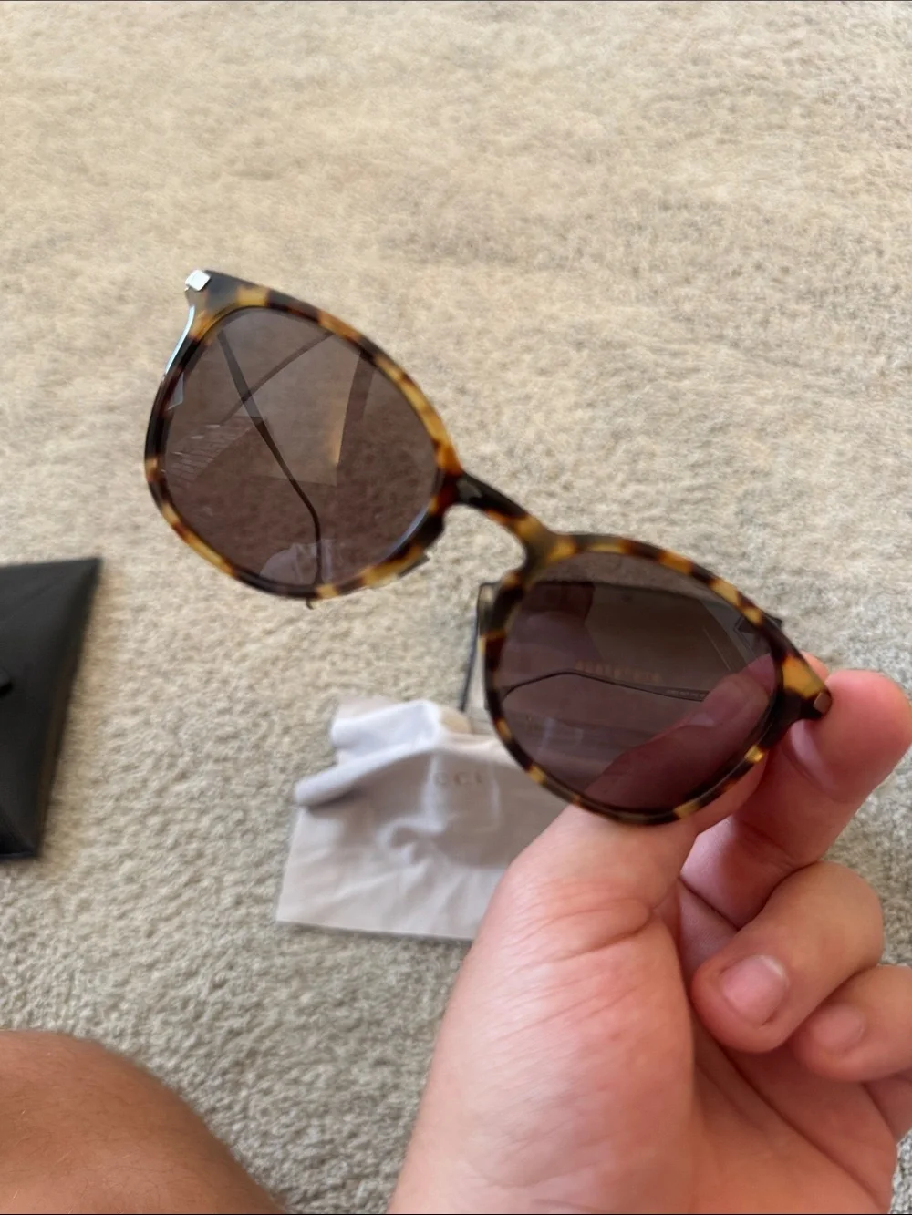 Gucci Tortoiseshell Sunglasses with Brown Lenses